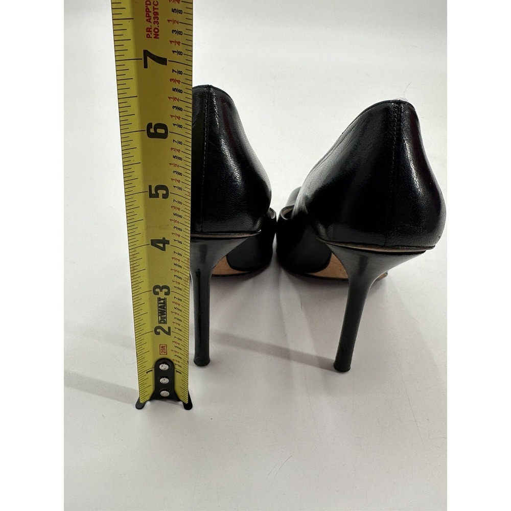 Gucci Italy Black Leather Pumps Heels Work Business SZ 7.5 C 37.5 105771‎ - Picture 10 of 15